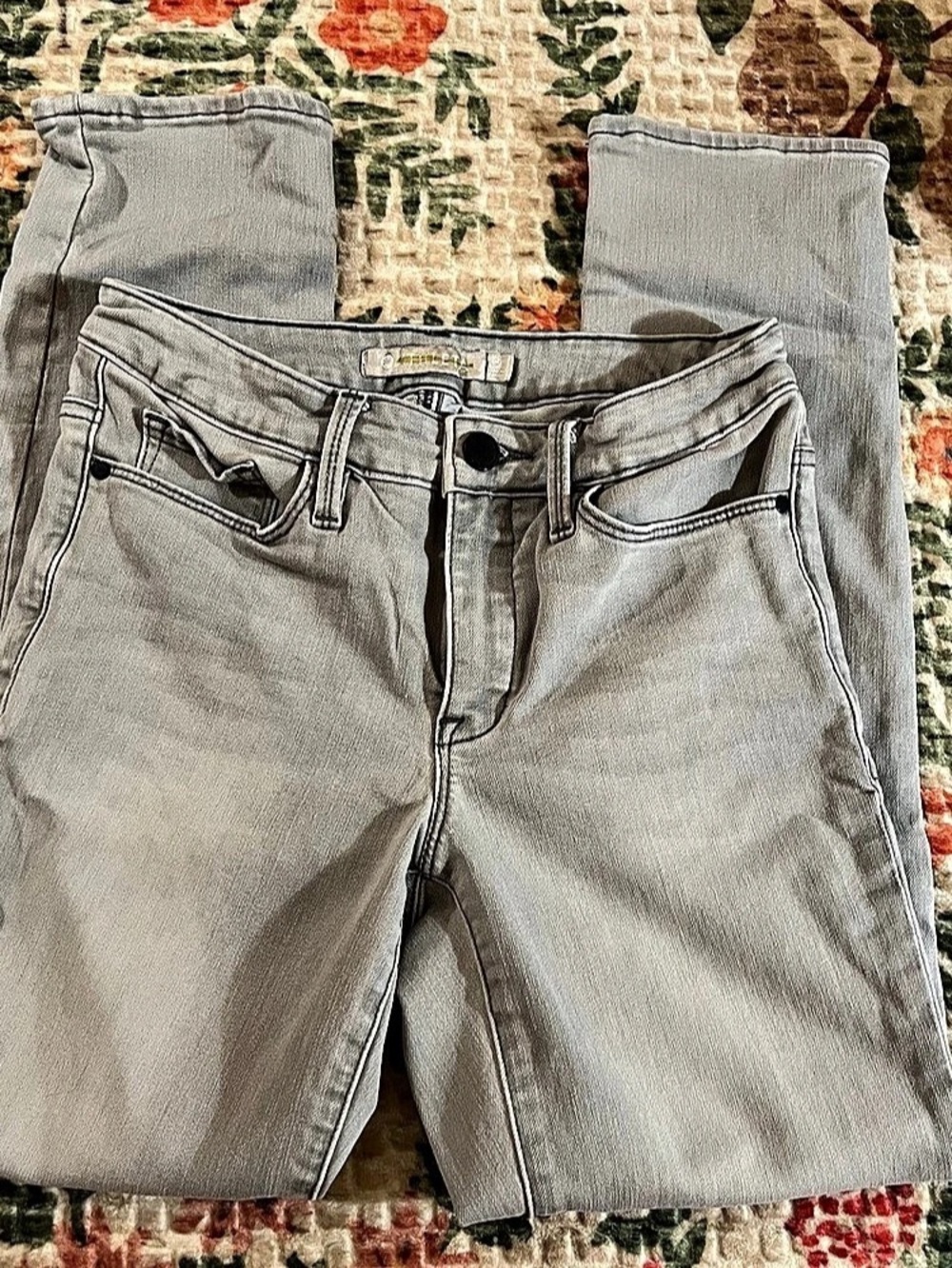 Athleta SculptTek Skinny Jeans Gray Waist 2